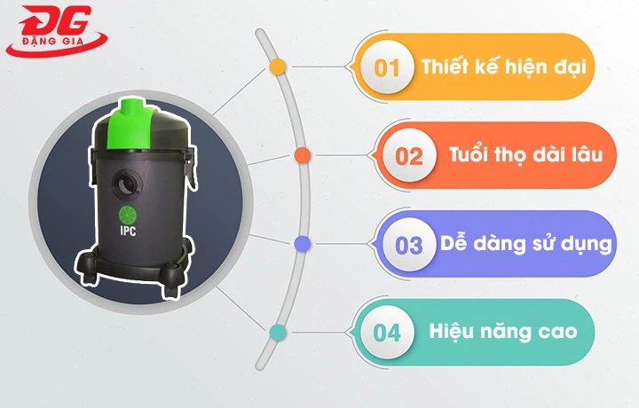 ưu điểm máy hút bụi IPC YP1/20 W&D