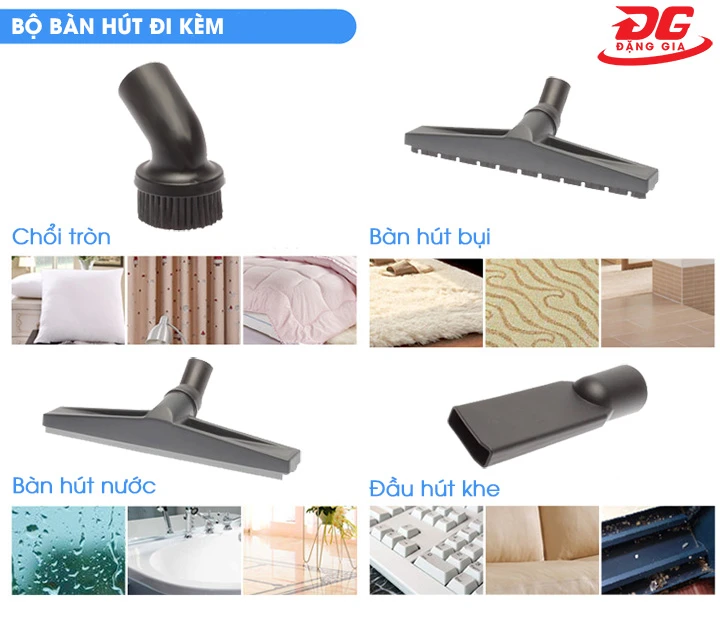 phụ kiện đi kèm máy hút bụi khô ướt IPC YP2/62 W&D