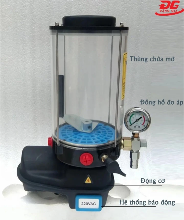 Cấu tạo máy bơm mỡ tự động