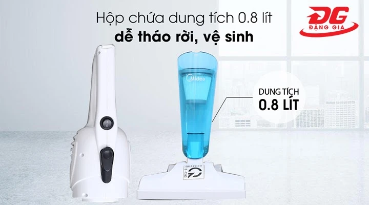 midea mvc-sc861RB có hộp chứa bụi lớn