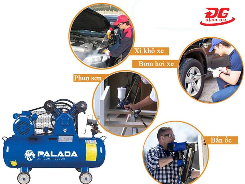 Các ứng dụng thường gặp của máy bơm hơi 70 lít Palada