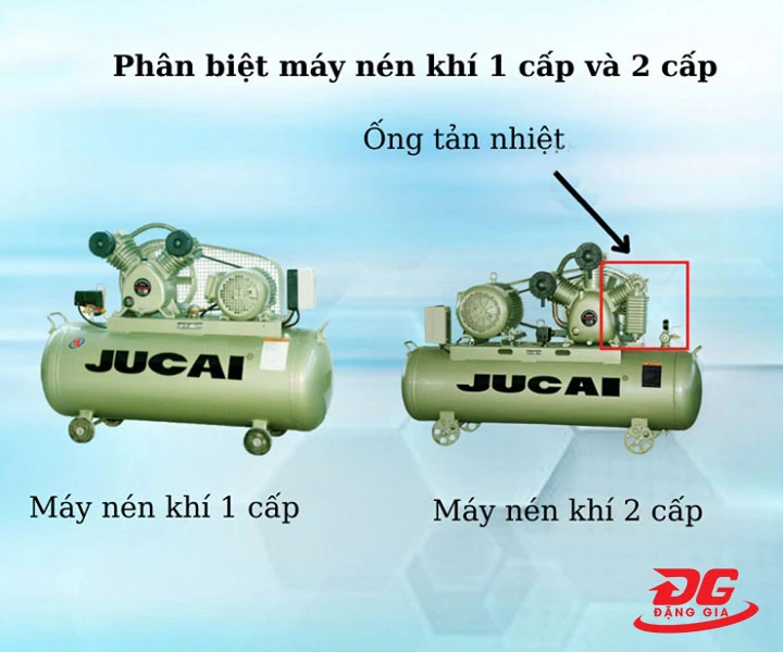 Cách phân biệt giữa máy nén piston 1 cấp và 2 cấp