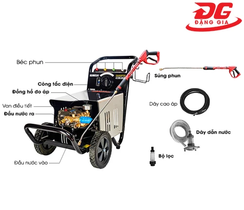Máy bơm rửa xe Kumisai 15M26-3.7S2 3