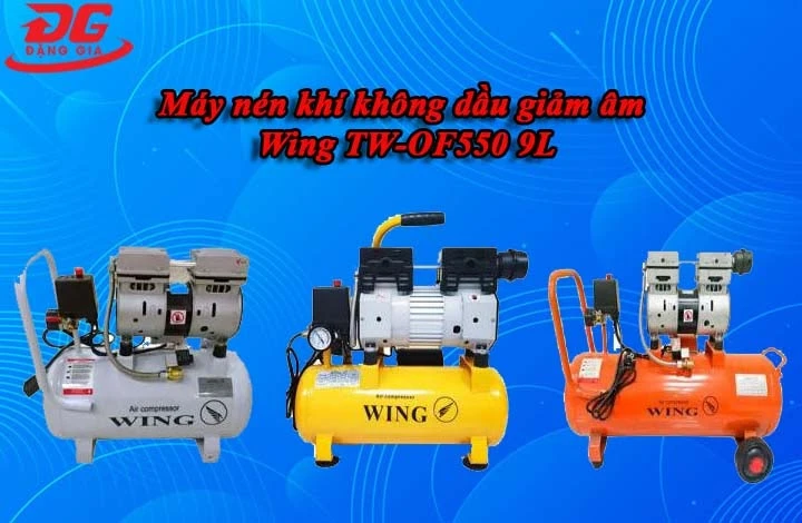 Máy nén khí không dầu giảm âm Wing TW-OF550 9L