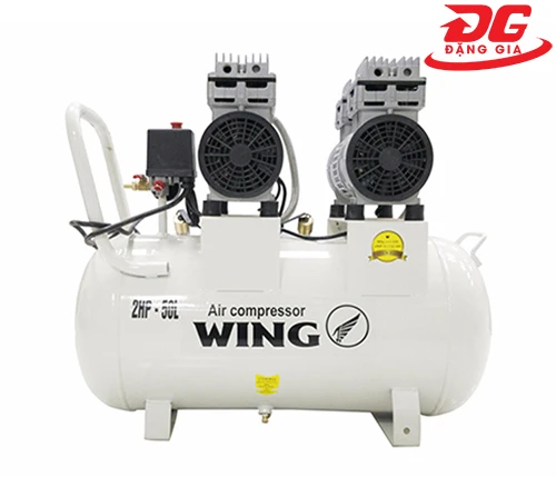 Hình ảnh sản phẩm Máy nén khí không dầu giảm âm Wing TW-OF750X2-50L