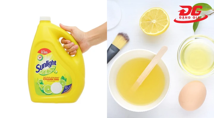 Có thể sử dụng nước rửa chén Sunlight hay lòng trắng trứng để làm sạch vết mốc