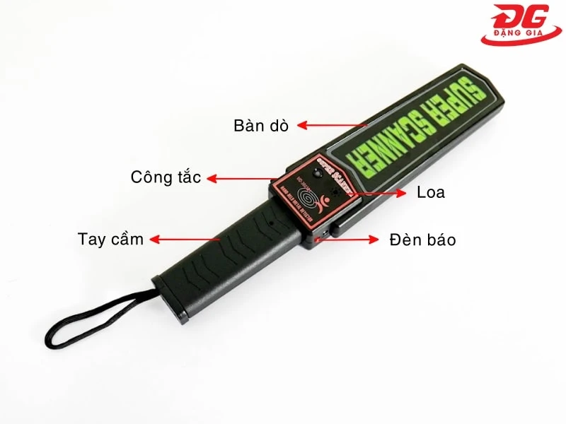 cấu tạo máy dò kim loại