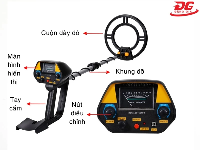 Cấu tạo của máy dò kim loại trong lòng đất