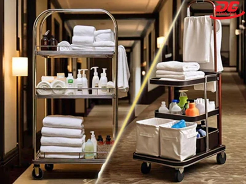 Các mẫu xe đẩy dọn phòng khách sạn được dùng nhiều nhất 2025