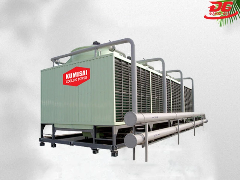 2 tổ hợp tháp giải nhiệt công suất lớn Kumisai KMS 400RT 4 cell