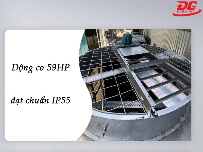 Động cơ công suất lớn, thiết kế đạt chuẩn IP55, chống thấm nước, vận hành bền bỉ