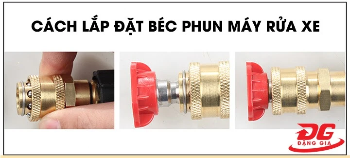 Cách lắp đặt béc phun máy rửa xe