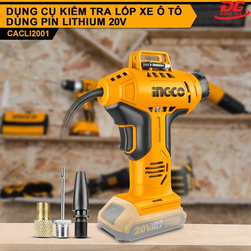 Máy bơm hơi cầm tay dùng pin thương hiệu Ingco