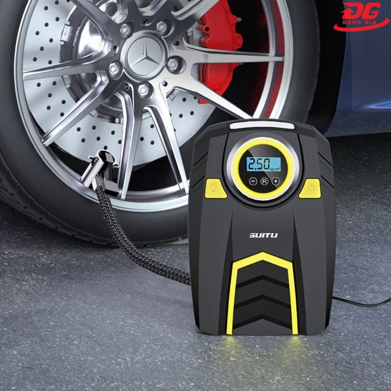 Máy bơm xe oto cầm tay Suiti 12V