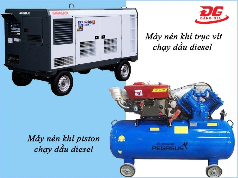 Các loại máy nén khí chạy dầu diesel thường gặp