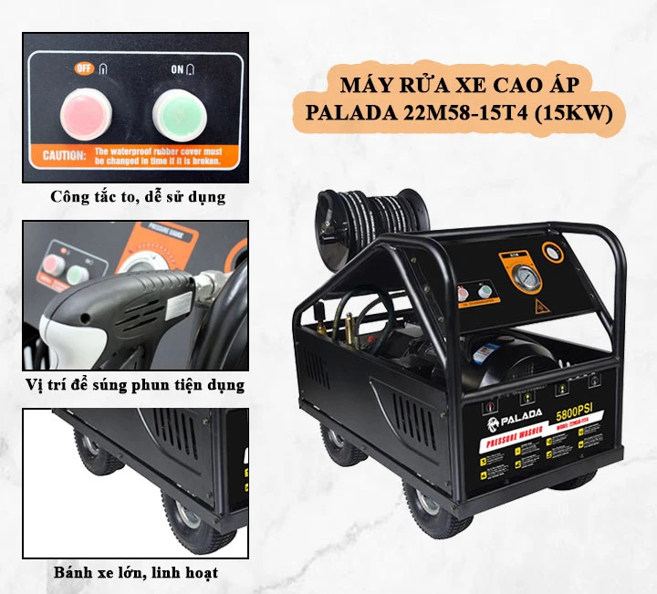 cấu tạo máy rửa xe Palada 22M58-15T4(15KW)