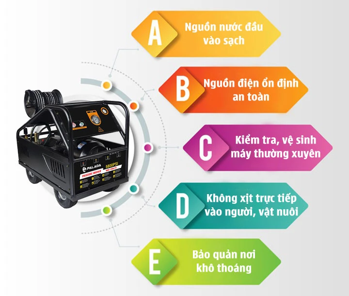 lưu ý khi sử dụng máy xịt rửa xe Palada 22M58-11T4
