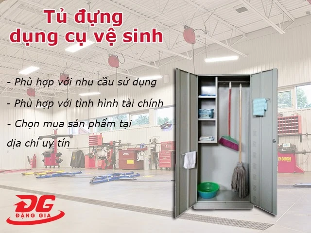 Kinh nghiệm chọn mua tủ đựng dụng cụ vệ sinh