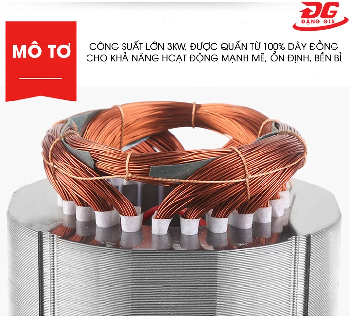 motor được quấn từ đồng nguyên chất