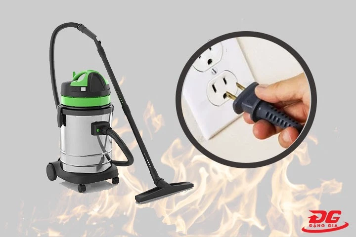 máy hút bụi bị nóng do nguồn điện