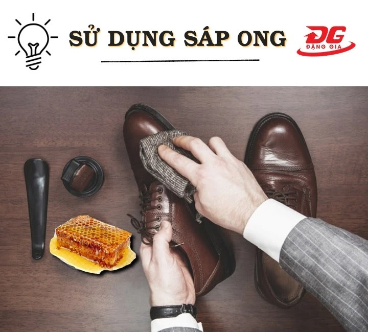 đánh giày không cần xi bằng sáp ong