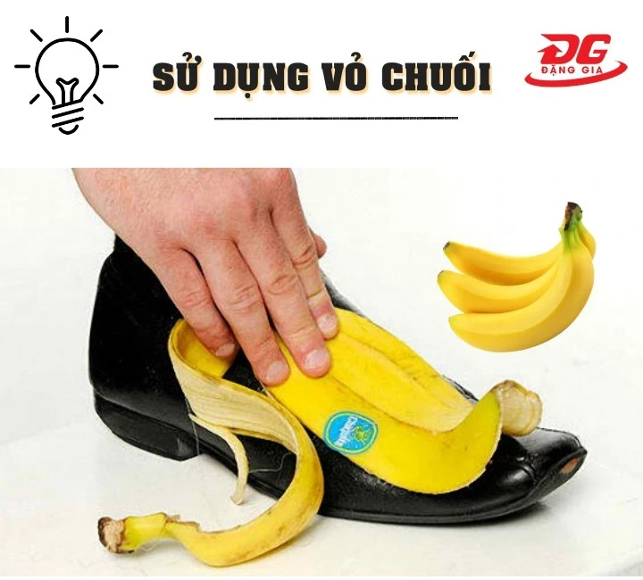 cách đánh bóng giày không cần xi bằng vỏ chuối