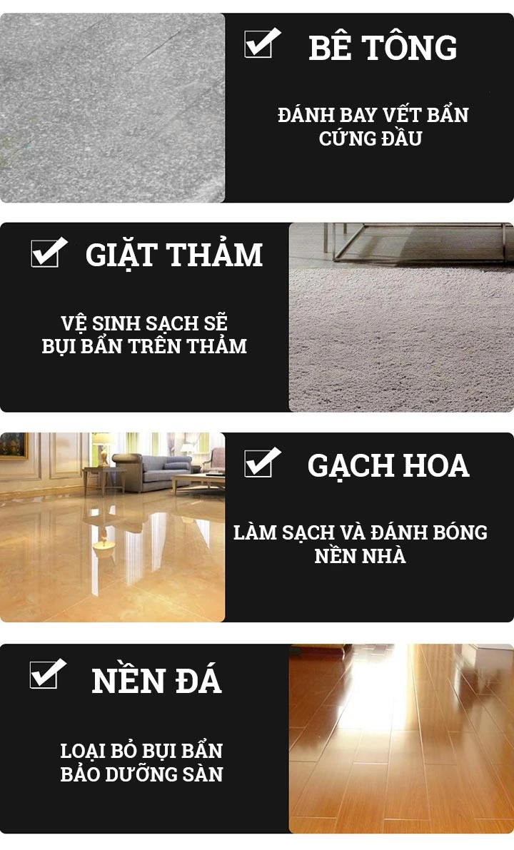 Ứng dụng của máy chà sàn - thảm công nghiệp Palada PD 22