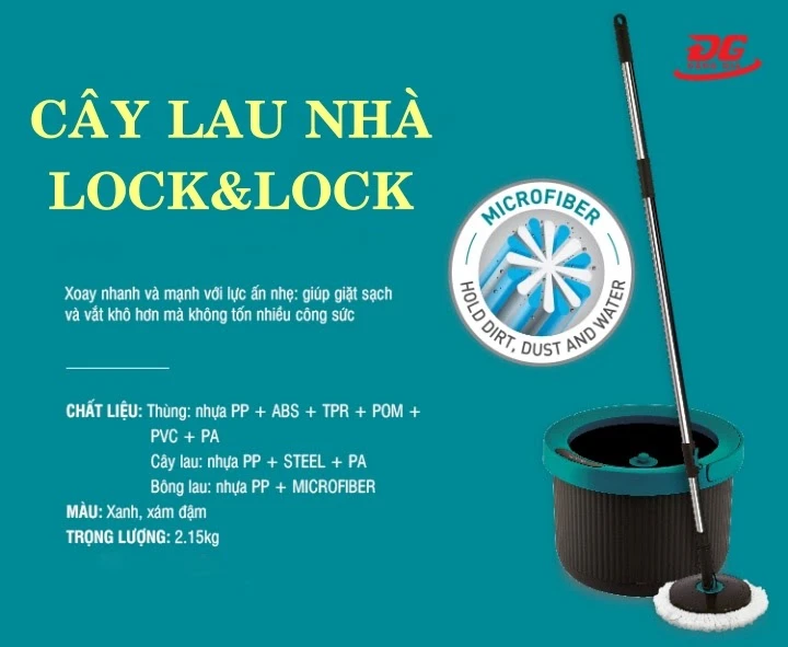 cây lau nhà lock and lock Hàn Quốc