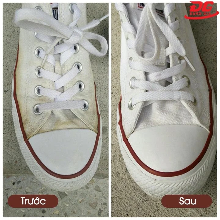 cách giặt giầy trắng không bị ố vàng