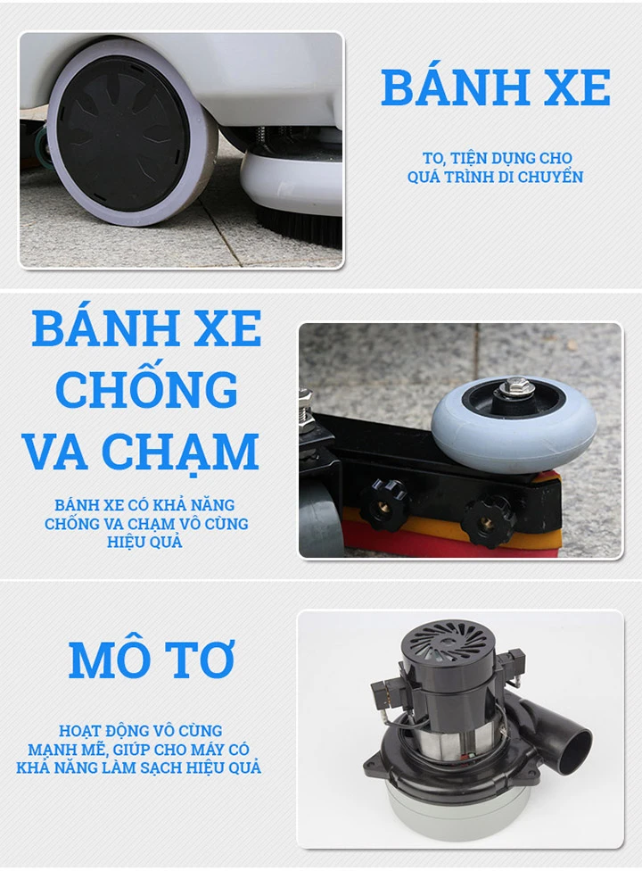 Cấu tạo máy chà sàn liên hợp Palada PD-70C