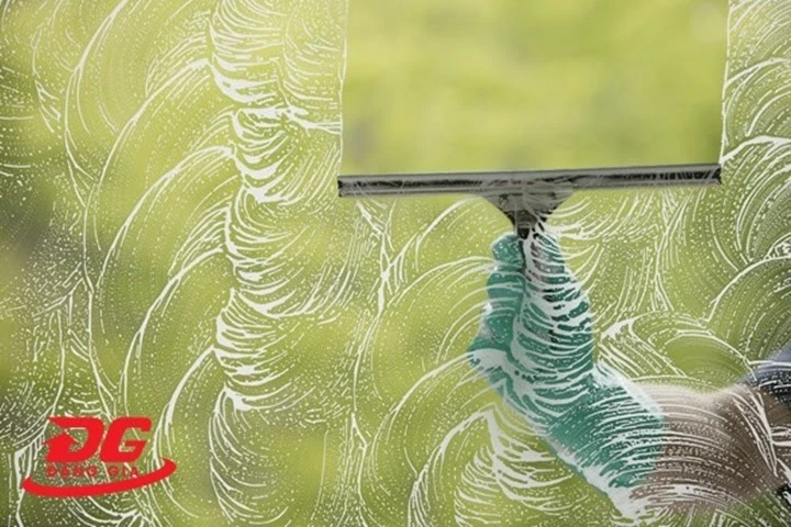 cách lau kính sạch bóng