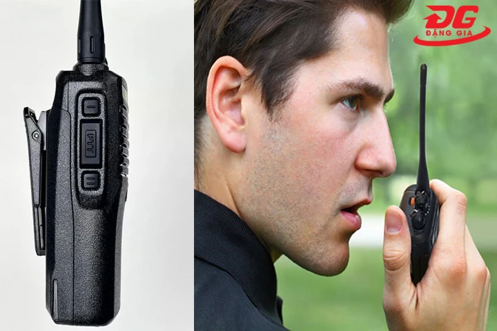 Ấn giữ nút PTT để thực hiện liên lạc 