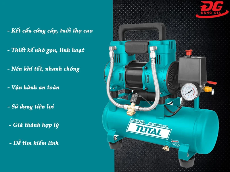 Các ưu điểm của máy nén hơi Total