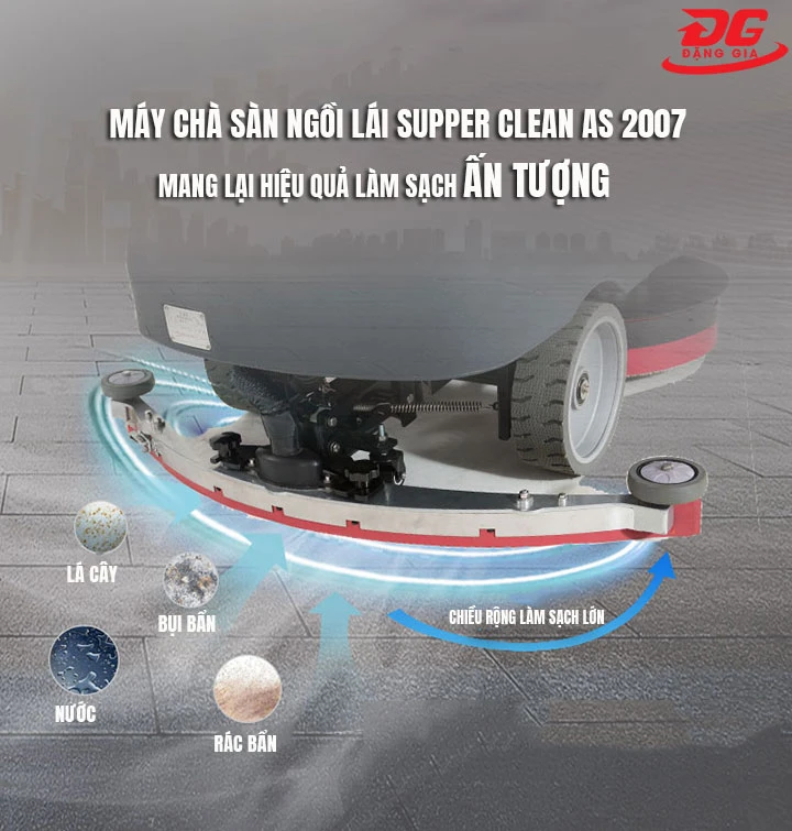 hiệu quả sử dụng máy chà sàn ngồi lái Supper Clean AS 2007