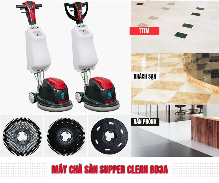 ứng dụng của máy chà sàn Supper Clean BD3A