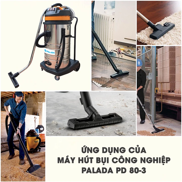 ứng dụng máy hút bụi công nghiệp Palada PD80-3