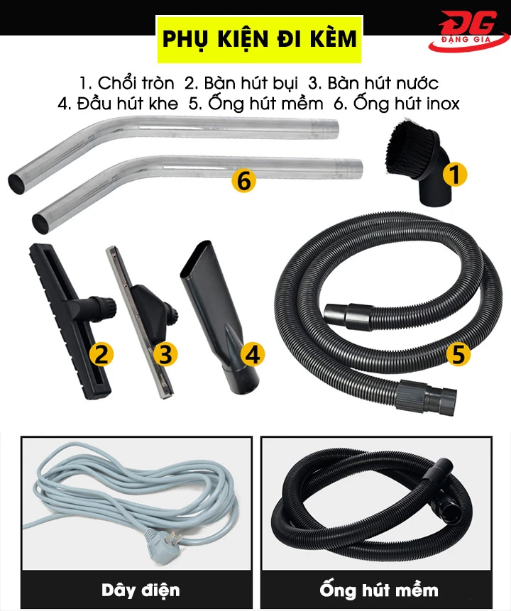 phụ kiện đi kèm theo máy