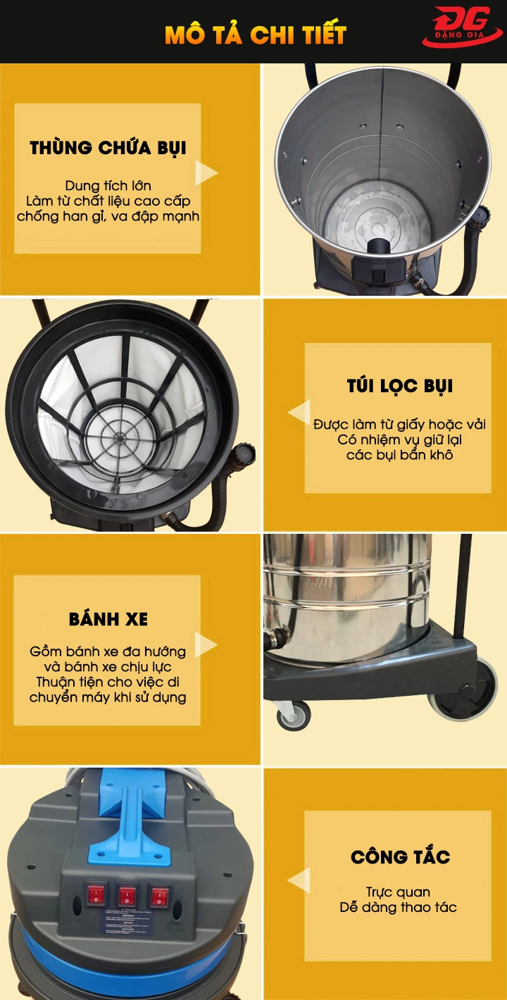 bộ phận máy hút bụi nước công nghiệp Supper Clean AS 80