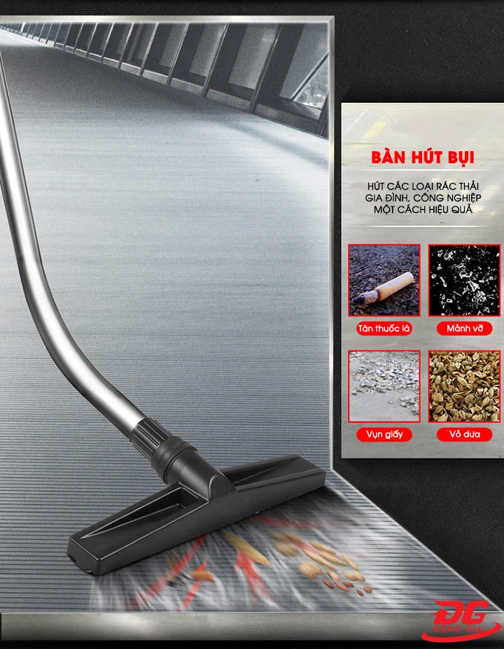 Kungfu Clean KF 70A có thể hút nhiều loại bụi bẩn khác nhau