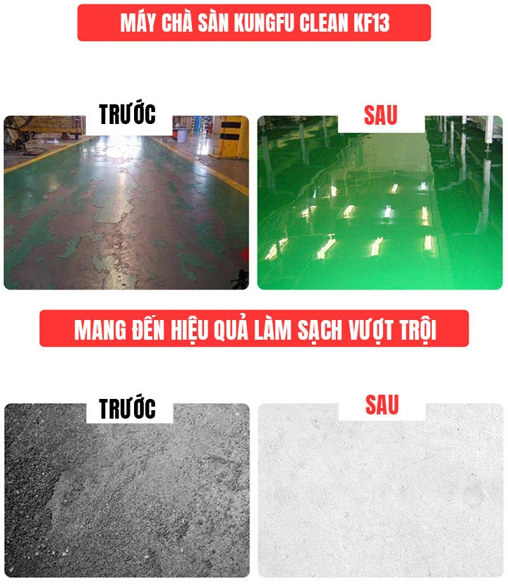 ưu điểm máy chà sàn Kungfu Clean KF13