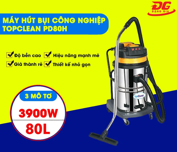 Topclean PD80H có 3 motor hoạt động độc lập