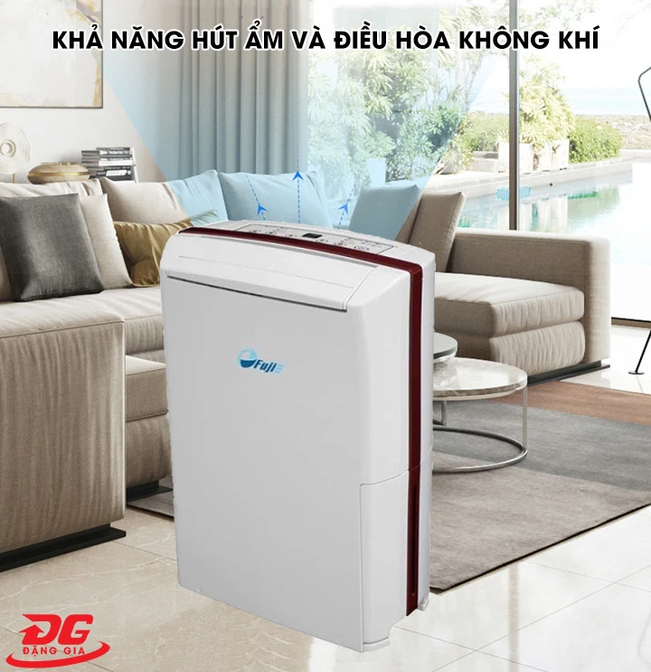 Fujie HM-618EC được dùng để hút ẩm, sấy khô, làm sạch không khí hiệu quả