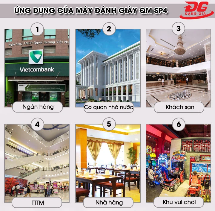ứng dụng của máy đánh giày QM SP4