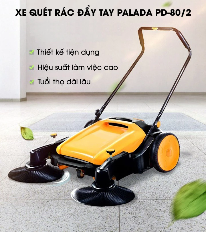 máy quét rác đẩy tay PD-80/2