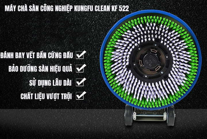 Bàn chải chà sàn của thiết bị sở hữu nhiều ưu điểm vượt trội