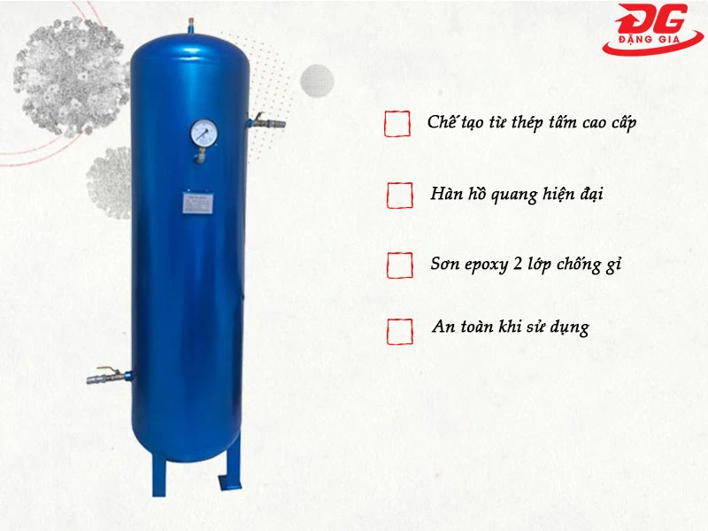 Những ưu điểm nổi bật của bình chứa khí nén 100 lít Pegasus