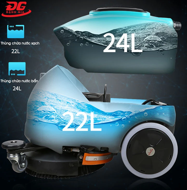 Dung tích 2 thùng chứa lớn, giúp người dùng làm việc dễ dàng