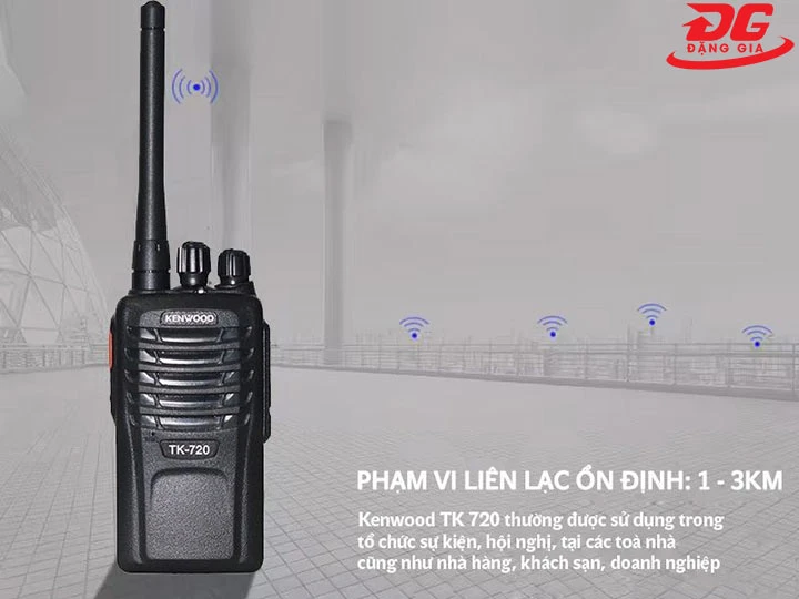 Phạm vi hoạt động của Bộ đàm Kenwood TK 720