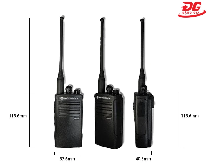 Kích thước bộ đàm cầm tay Motorola CP1100