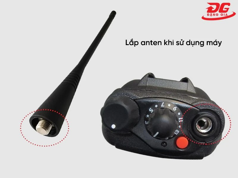  Cần lắp anten khi sử dụng máy